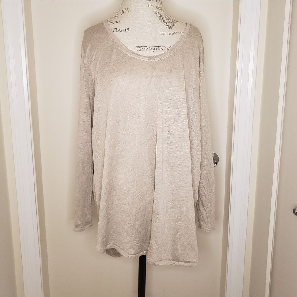 Toni T Linen Knit Long Sleeve Shirt